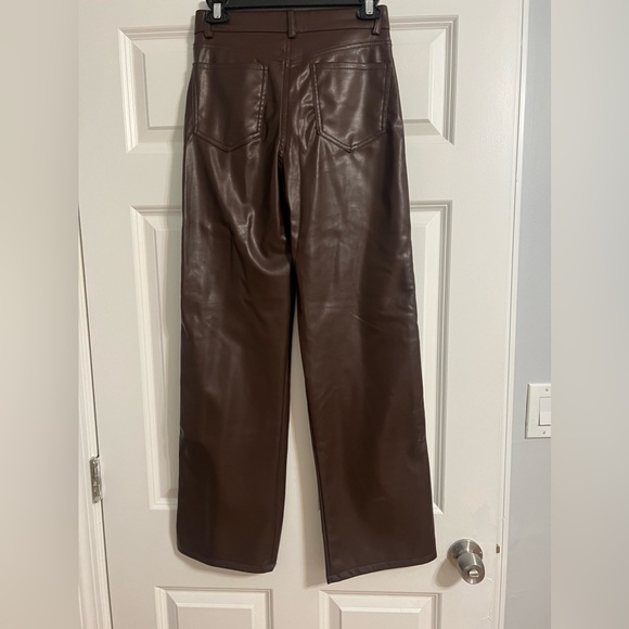 Garage brown faux leather pants - Picture 5 of 7